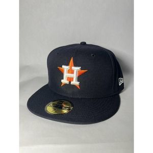 Houston Astros MLB Authentic New Era 59FIFTY Fitted Cap Navy Size 7 1/4 Custom
